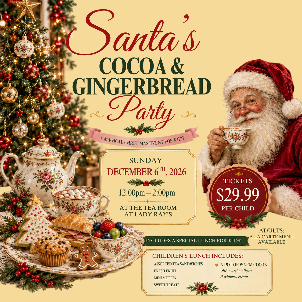 Event Ticket - Santa’s Cocoa & Gingerbread Party