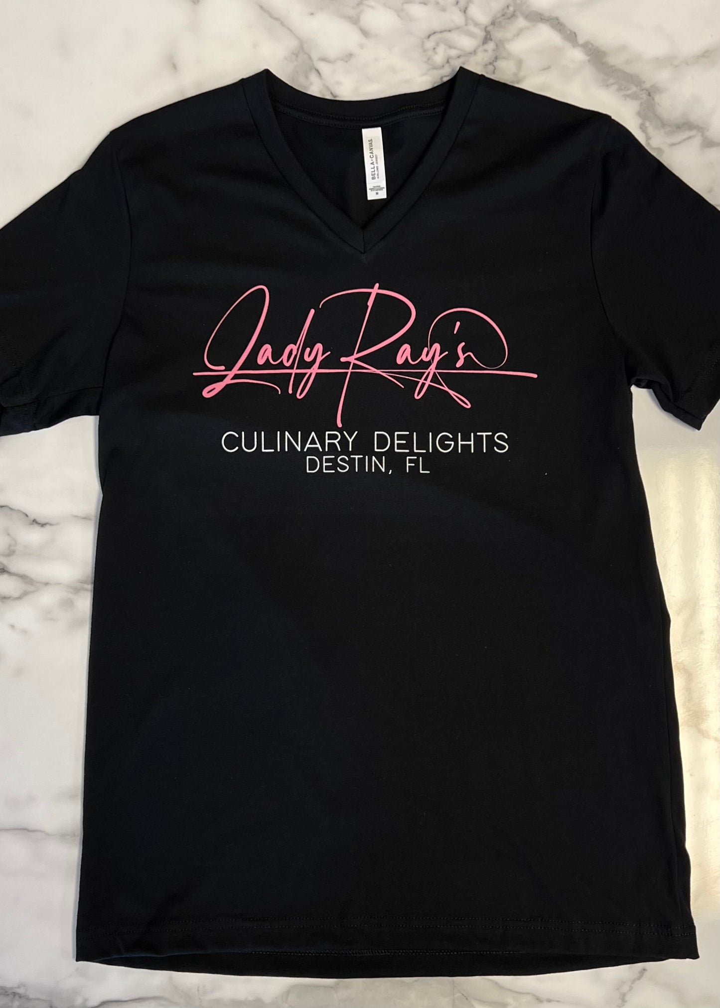 Lady Ray's - V-Neck T-Shirt (Rose Gold)