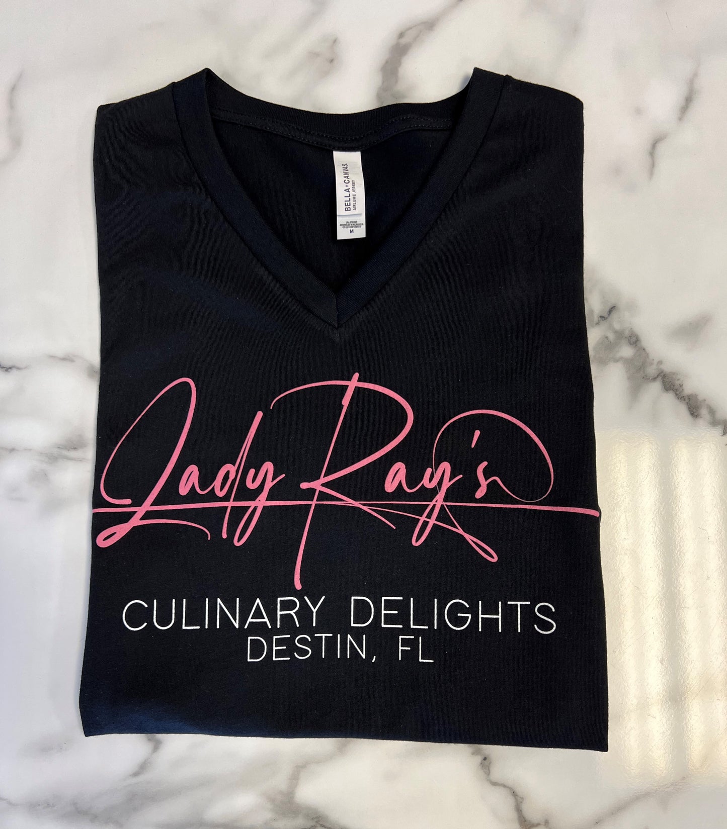 Lady Ray's - V-Neck T-Shirt (Rose Gold)